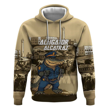 Alligator Alcatraz Hoodie Police Gator Rock Penitentiary LT14