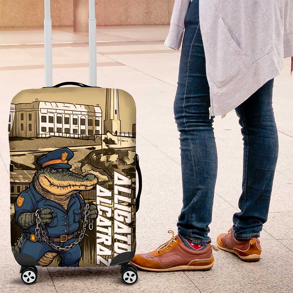 Alligator Alcatraz Luggage Cover Police Gator Rock Penitentiary LT14