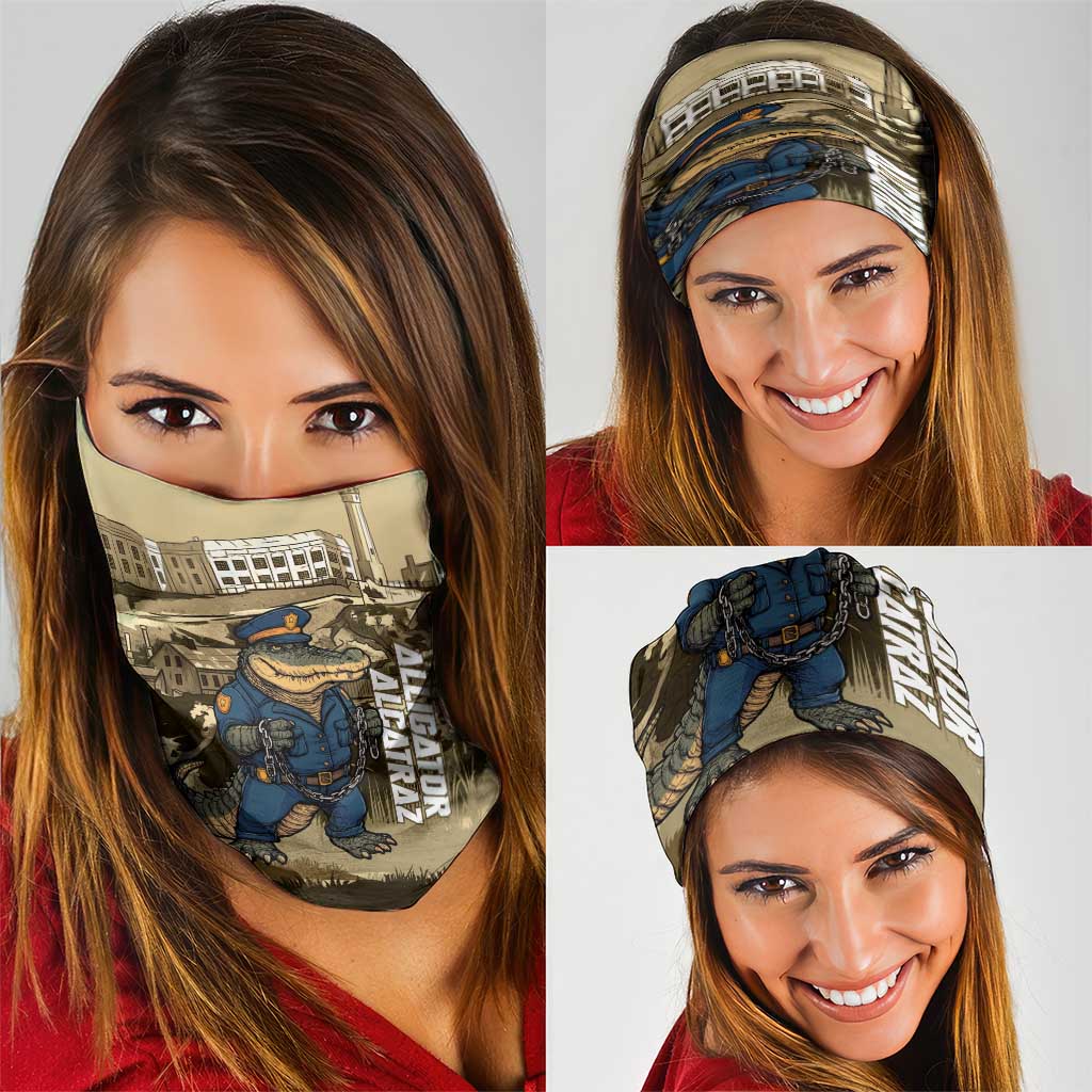 Alligator Alcatraz Neck Gaiter Police Gator Rock Penitentiary LT14