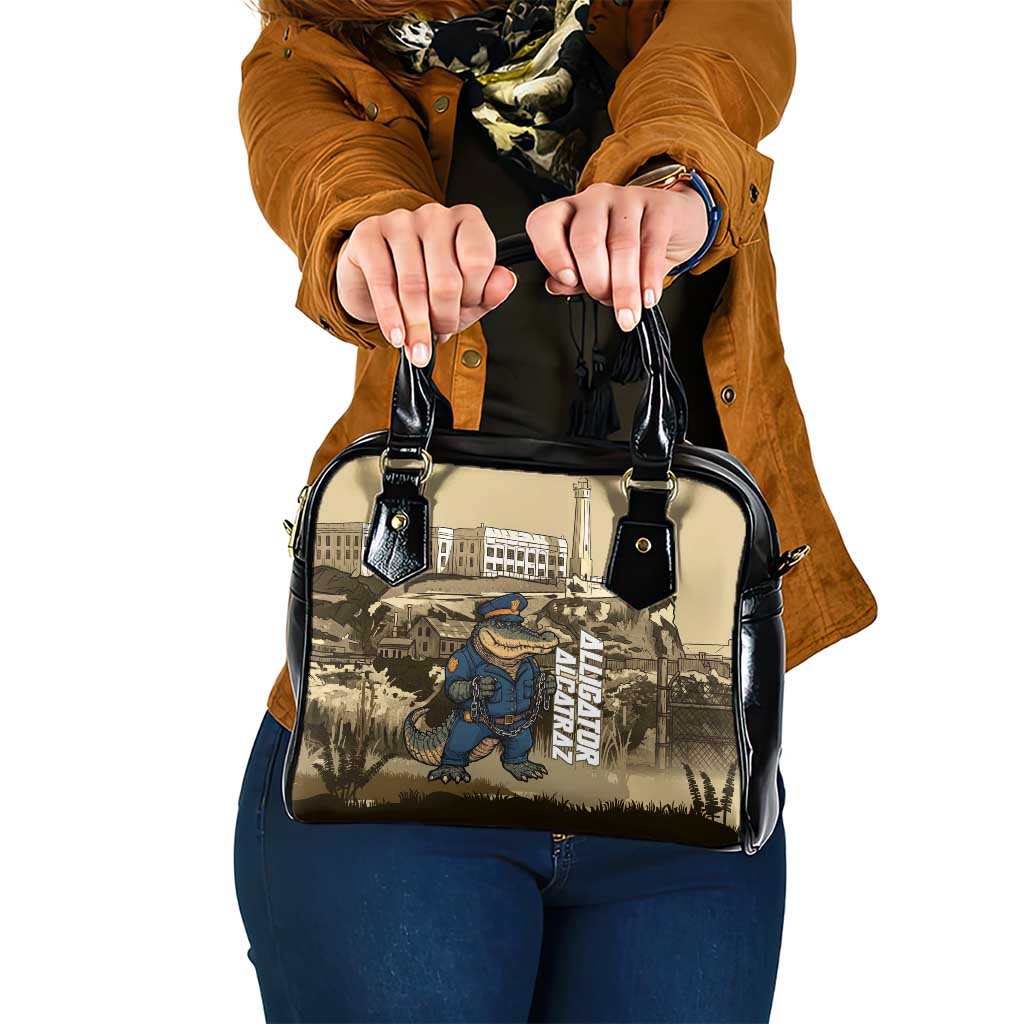 Alligator Alcatraz Shoulder Handbag Police Gator Rock Penitentiary LT14