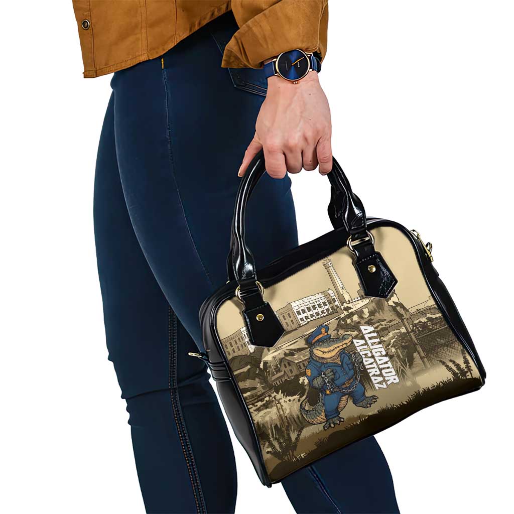 Alligator Alcatraz Shoulder Handbag Police Gator Rock Penitentiary LT14