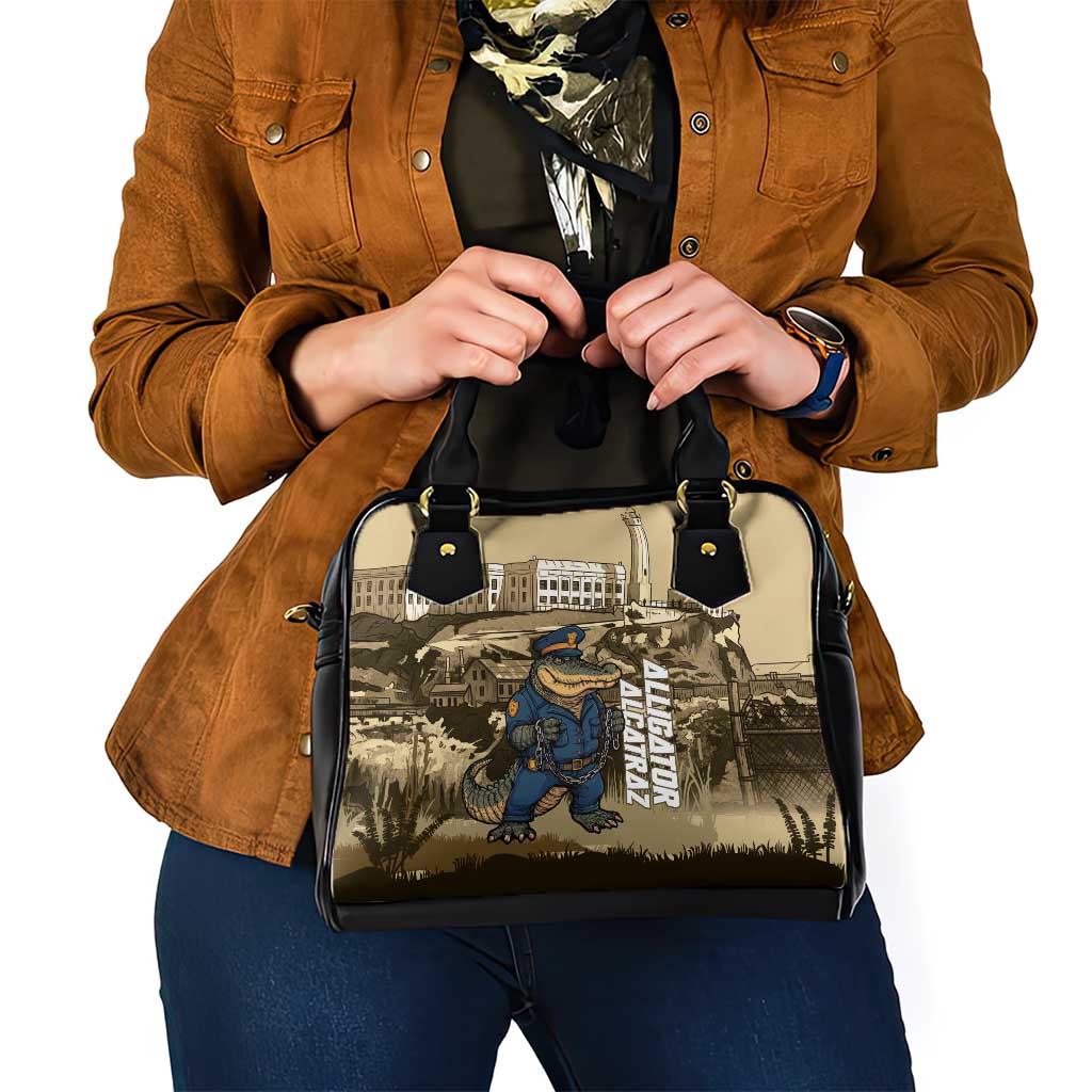 Alligator Alcatraz Shoulder Handbag Police Gator Rock Penitentiary LT14