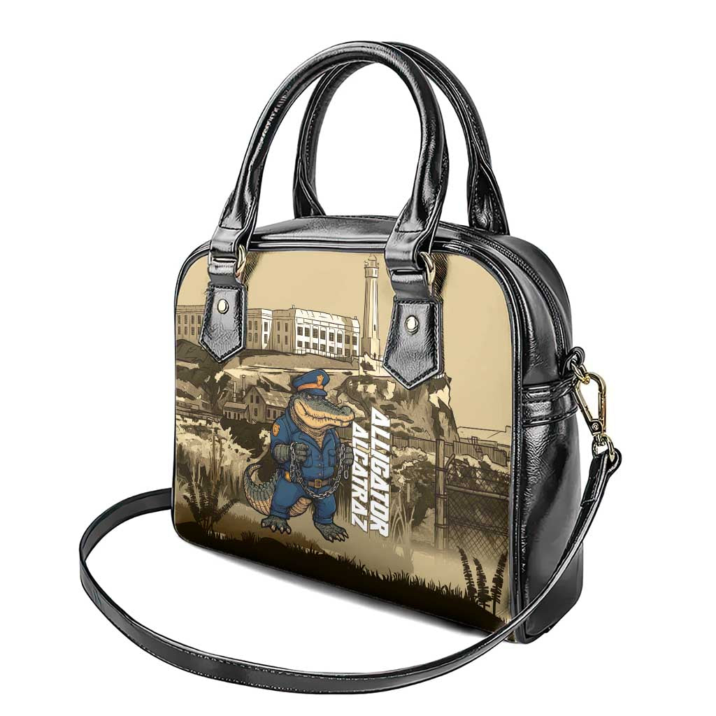 Alligator Alcatraz Shoulder Handbag Police Gator Rock Penitentiary LT14