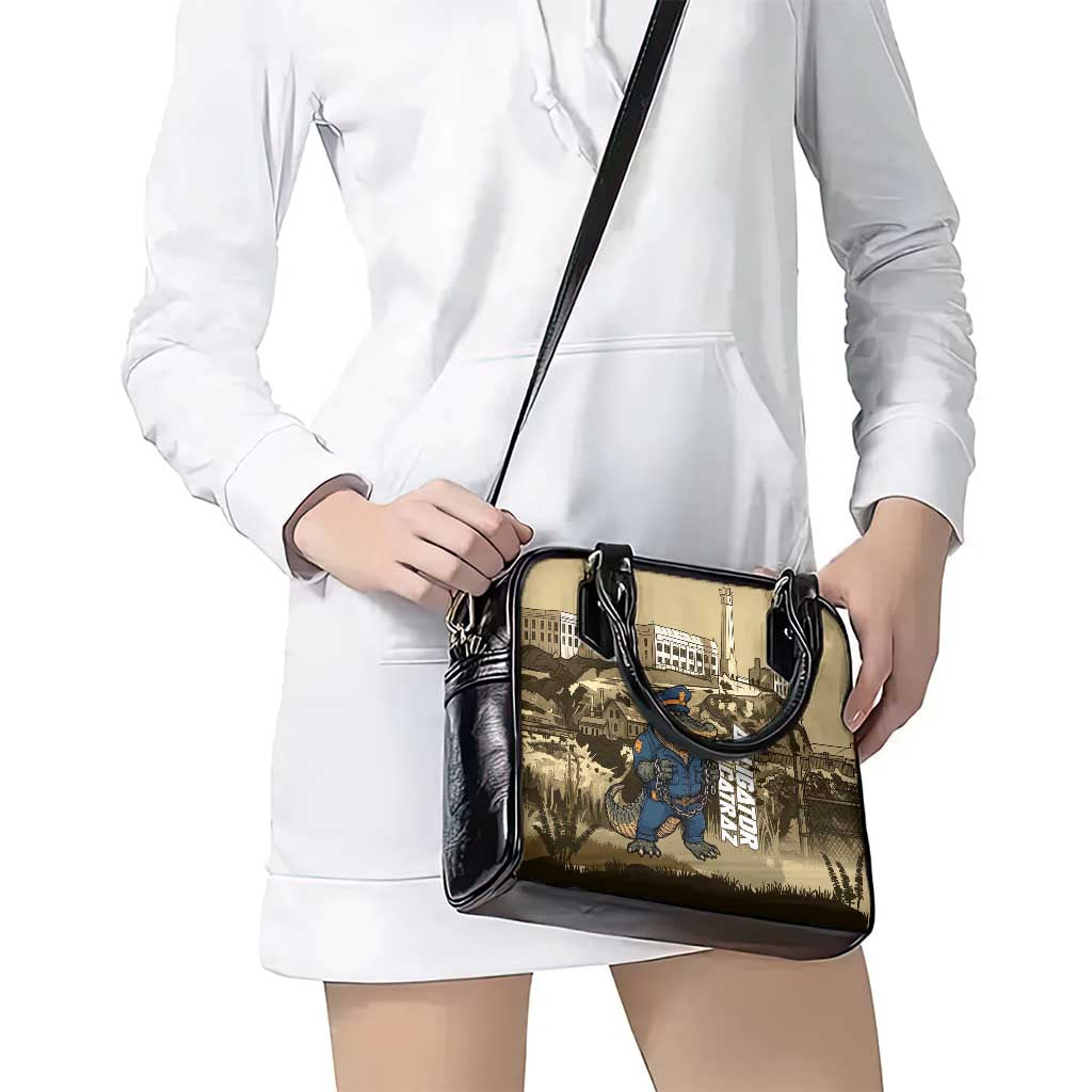 Alligator Alcatraz Shoulder Handbag Police Gator Rock Penitentiary LT14
