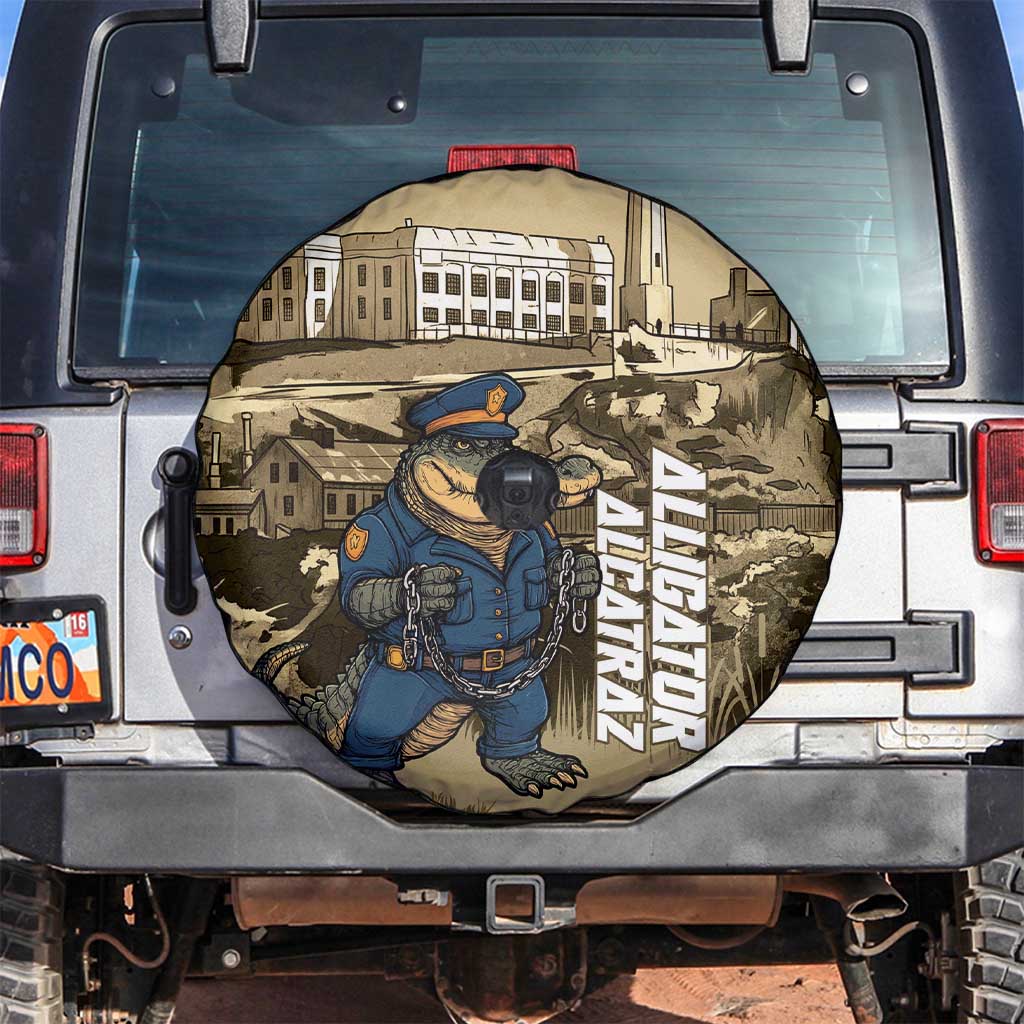 Alligator Alcatraz Spare Tire Cover Police Gator Rock Penitentiary LT14