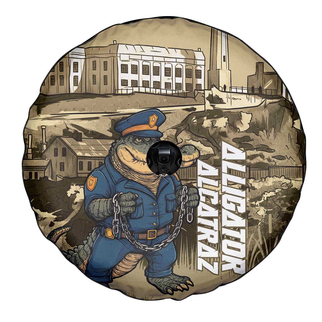 Alligator Alcatraz Spare Tire Cover Police Gator Rock Penitentiary LT14