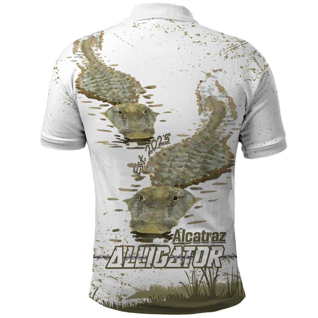 Everglades Florida Alligators Polo Shirt Alcatraz Est 2025 LT14