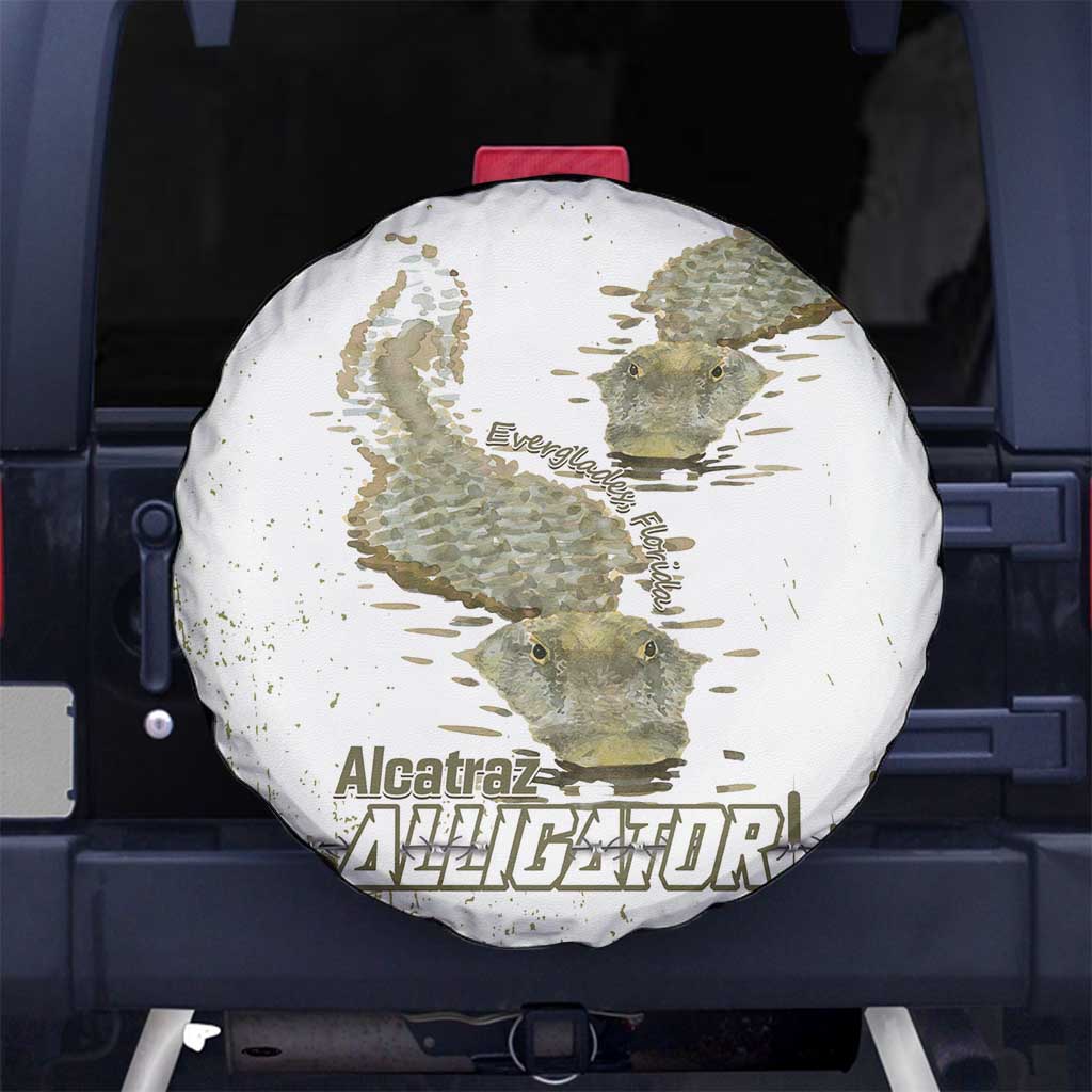 Everglades Florida Alligators Spare Tire Cover Alcatraz Est 2025 LT14