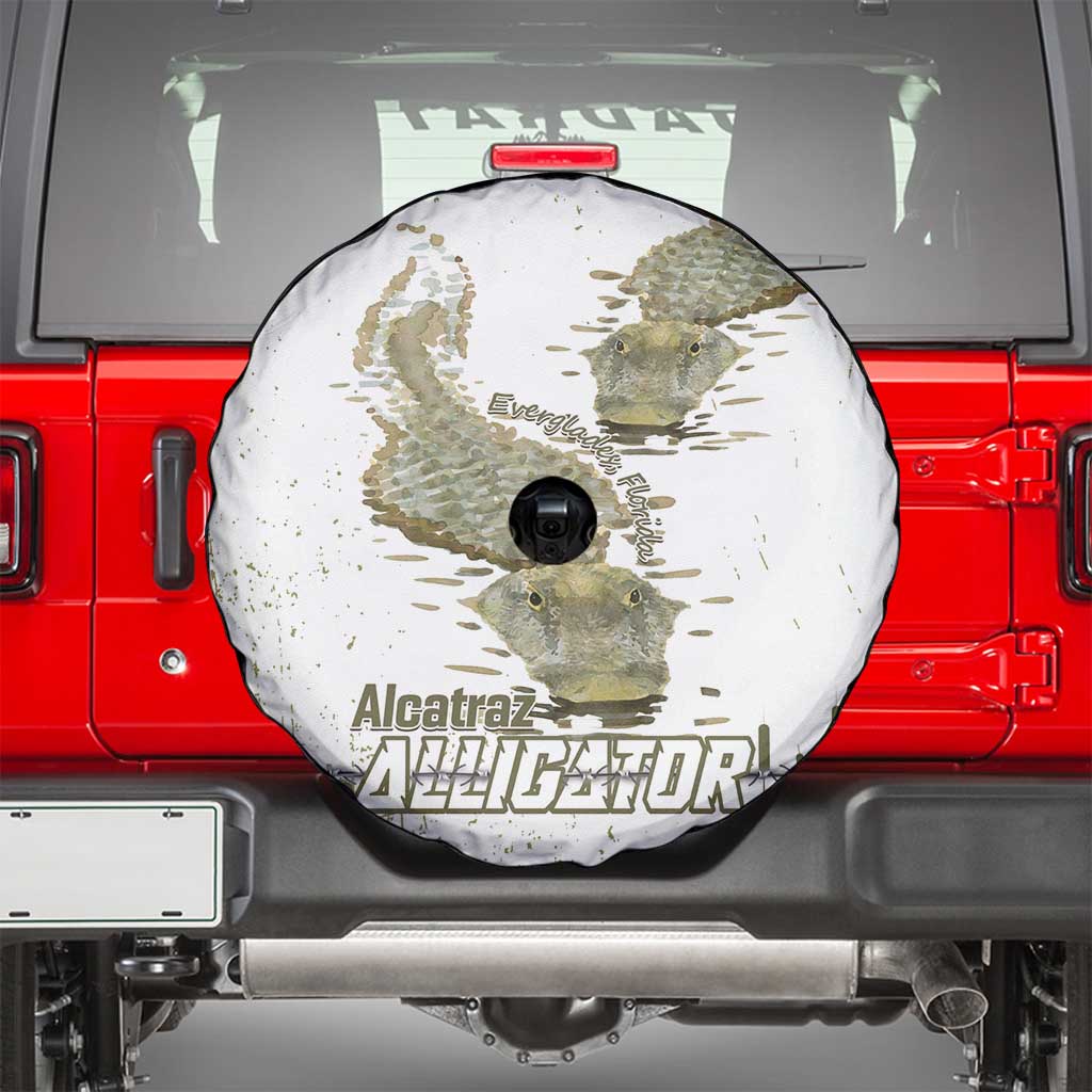 Everglades Florida Alligators Spare Tire Cover Alcatraz Est 2025 LT14