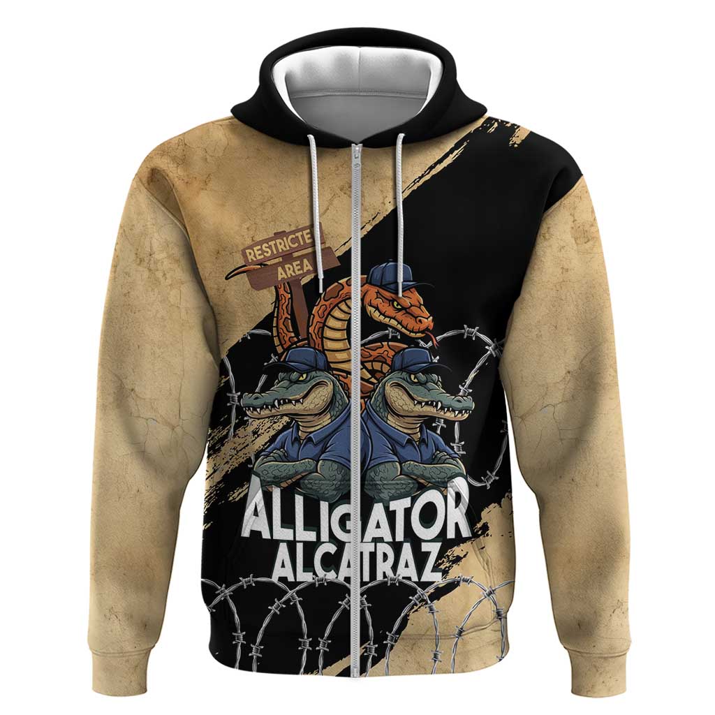 Alligator Alcatraz Hoodie Gator and Python Restricted Area LT14
