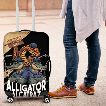 Alligator Alcatraz Luggage Cover Gator and Python Restricted Area LT14