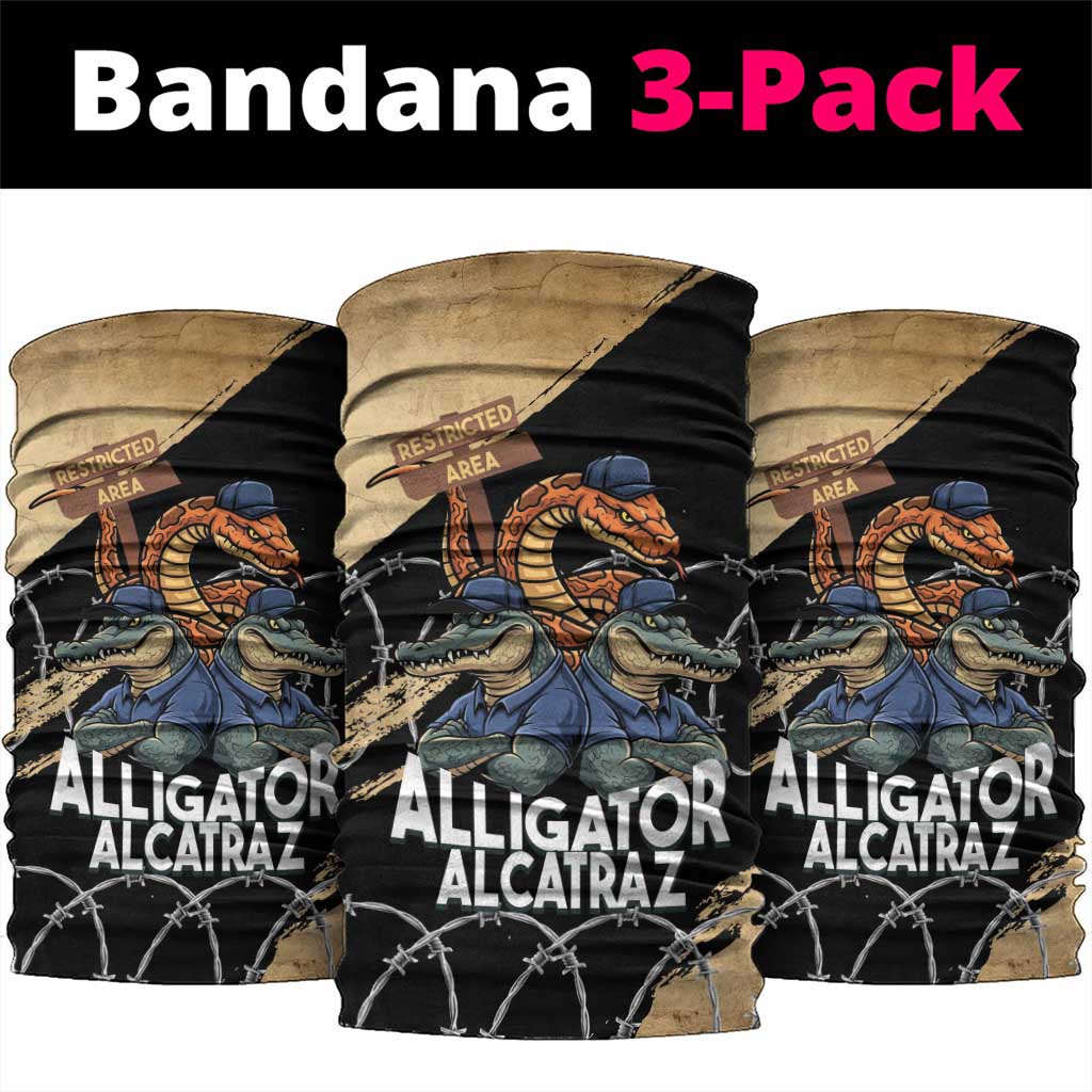 Alligator Alcatraz Neck Gaiter Gator and Python Restricted Area LT14