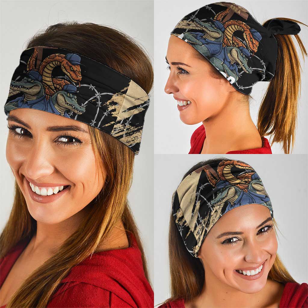 Alligator Alcatraz Neck Gaiter Gator and Python Restricted Area LT14