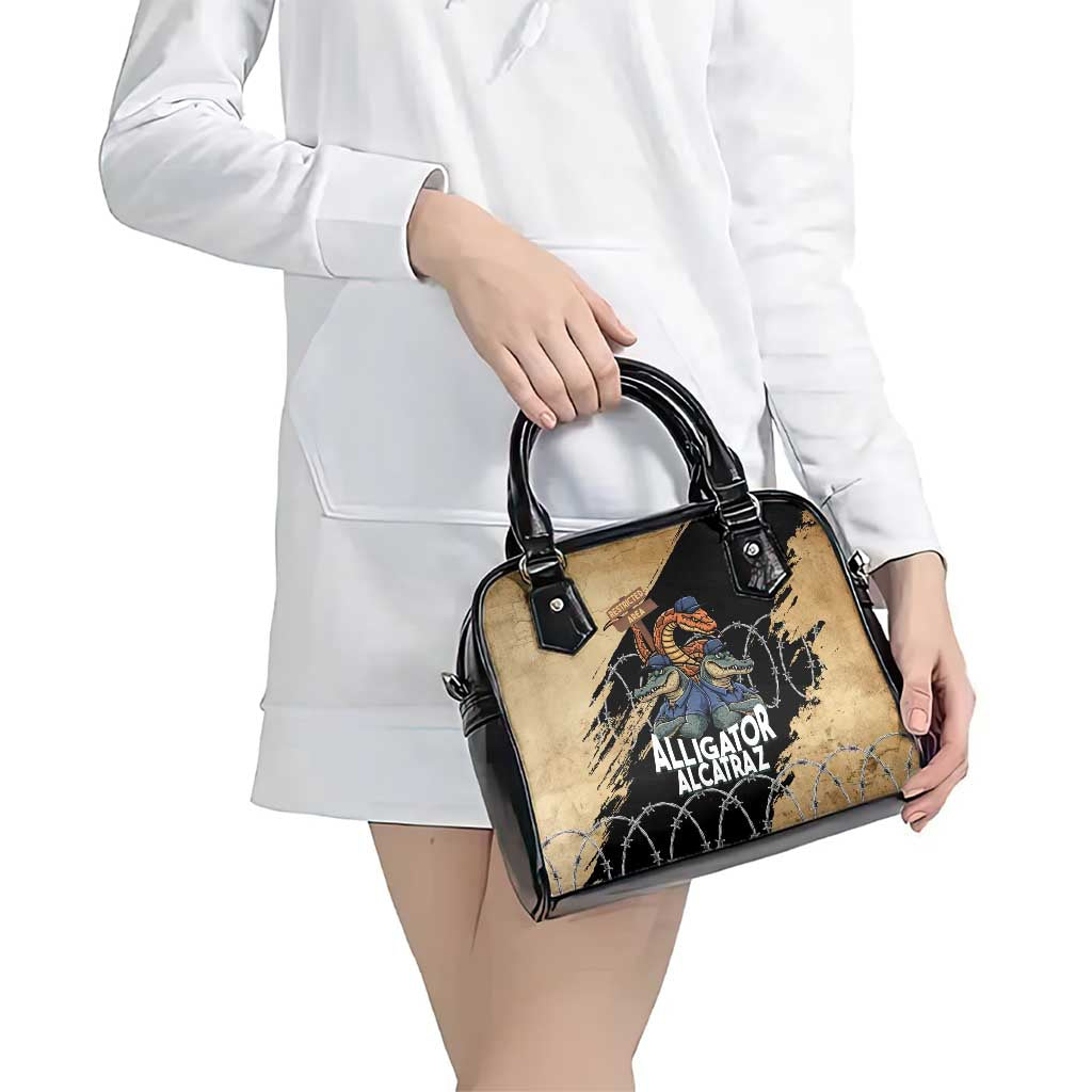 Alligator Alcatraz Shoulder Handbag Gator and Python Restricted Area LT14