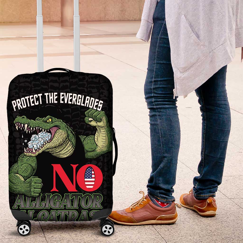 Protect The Everglades Luggage Cover Gator No Alligator Alcatraz LT14