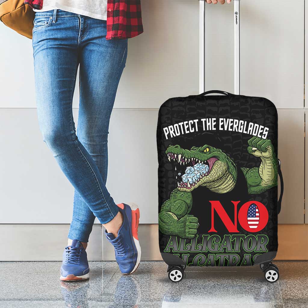 Protect The Everglades Luggage Cover Gator No Alligator Alcatraz LT14