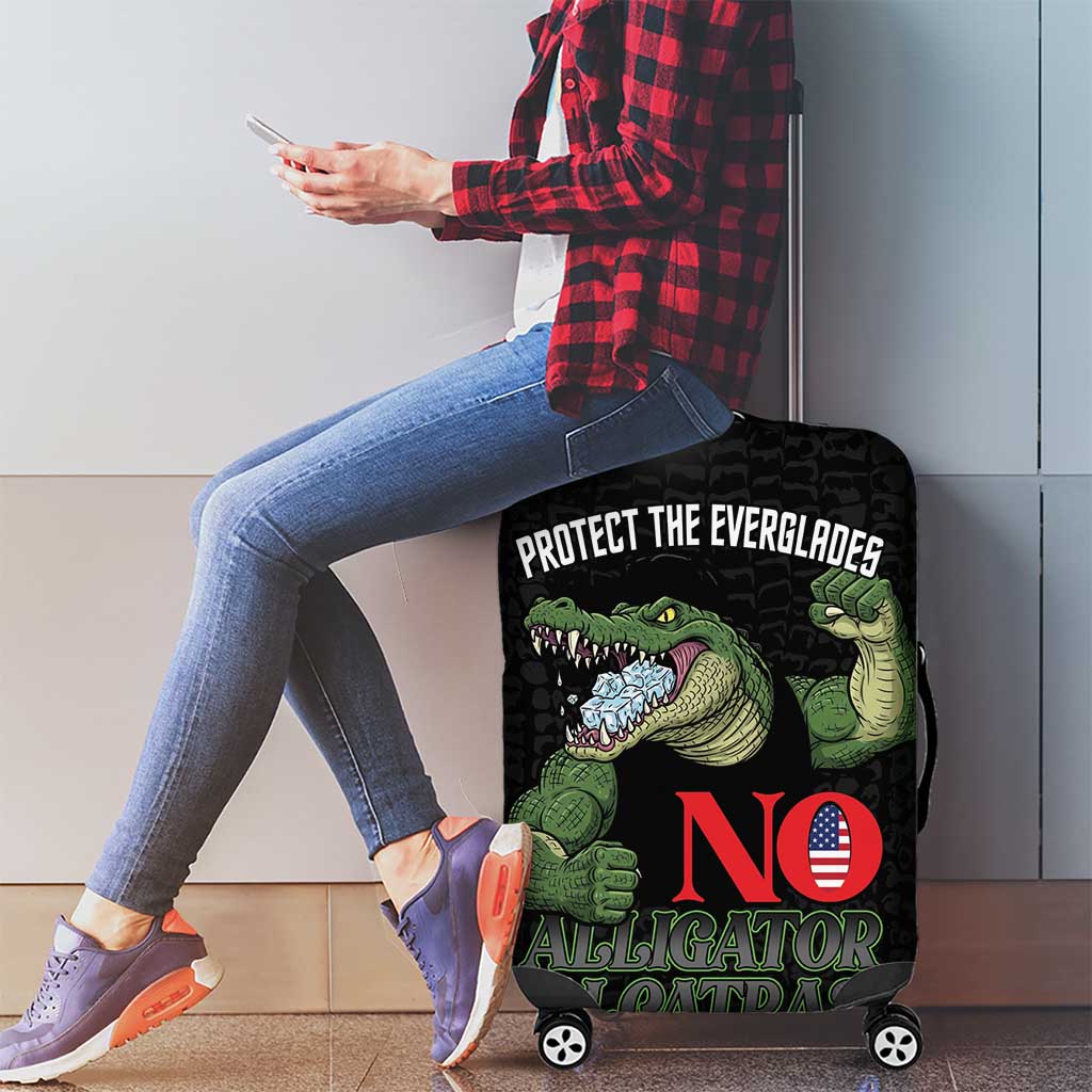 Protect The Everglades Luggage Cover Gator No Alligator Alcatraz LT14