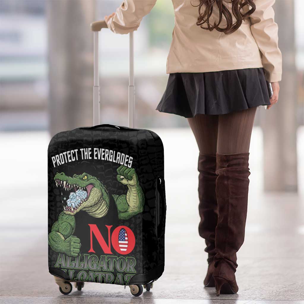 Protect The Everglades Luggage Cover Gator No Alligator Alcatraz LT14