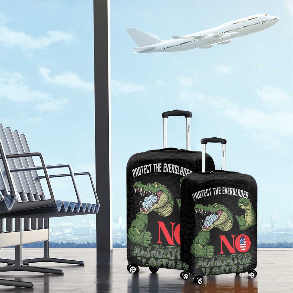 Protect The Everglades Luggage Cover Gator No Alligator Alcatraz LT14
