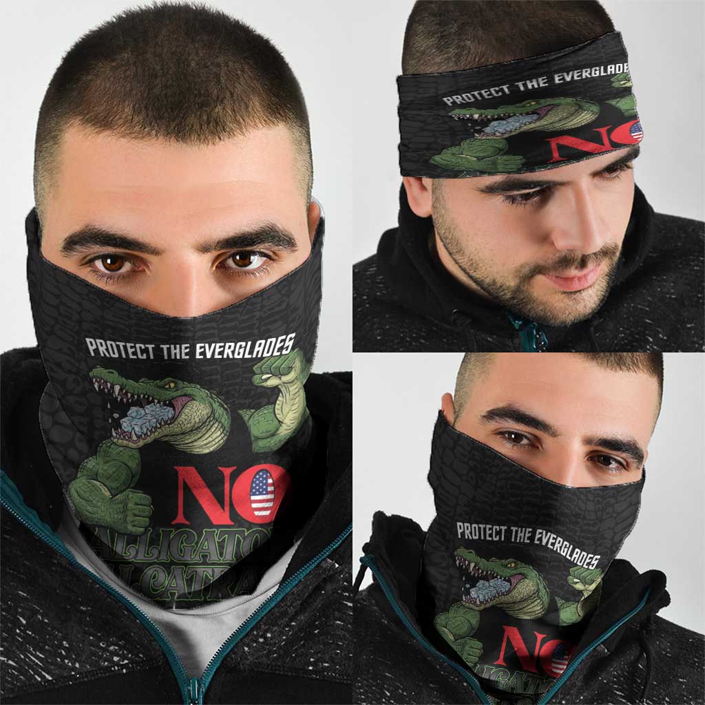 Protect The Everglades Neck Gaiter Gator No Alligator Alcatraz LT14