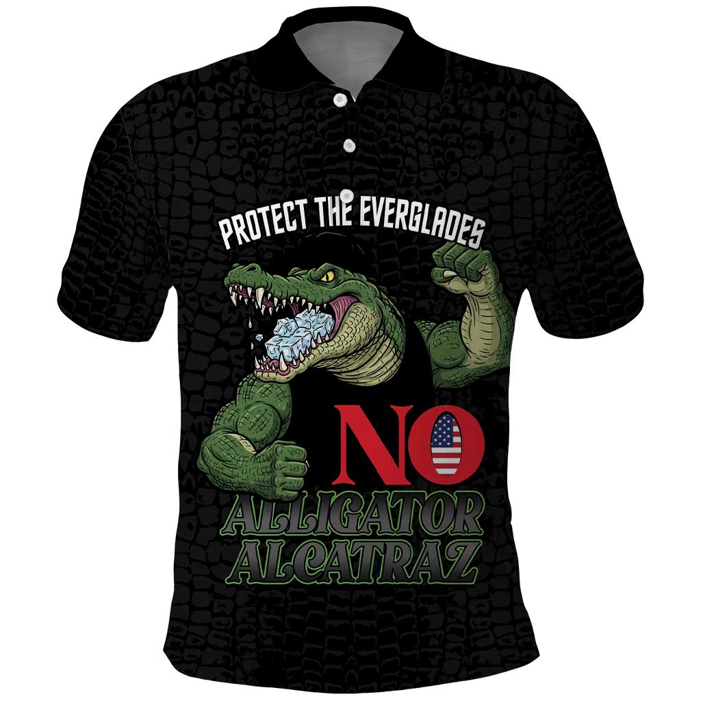 Protect The Everglades Polo Shirt Gator No Alligator Alcatraz LT14