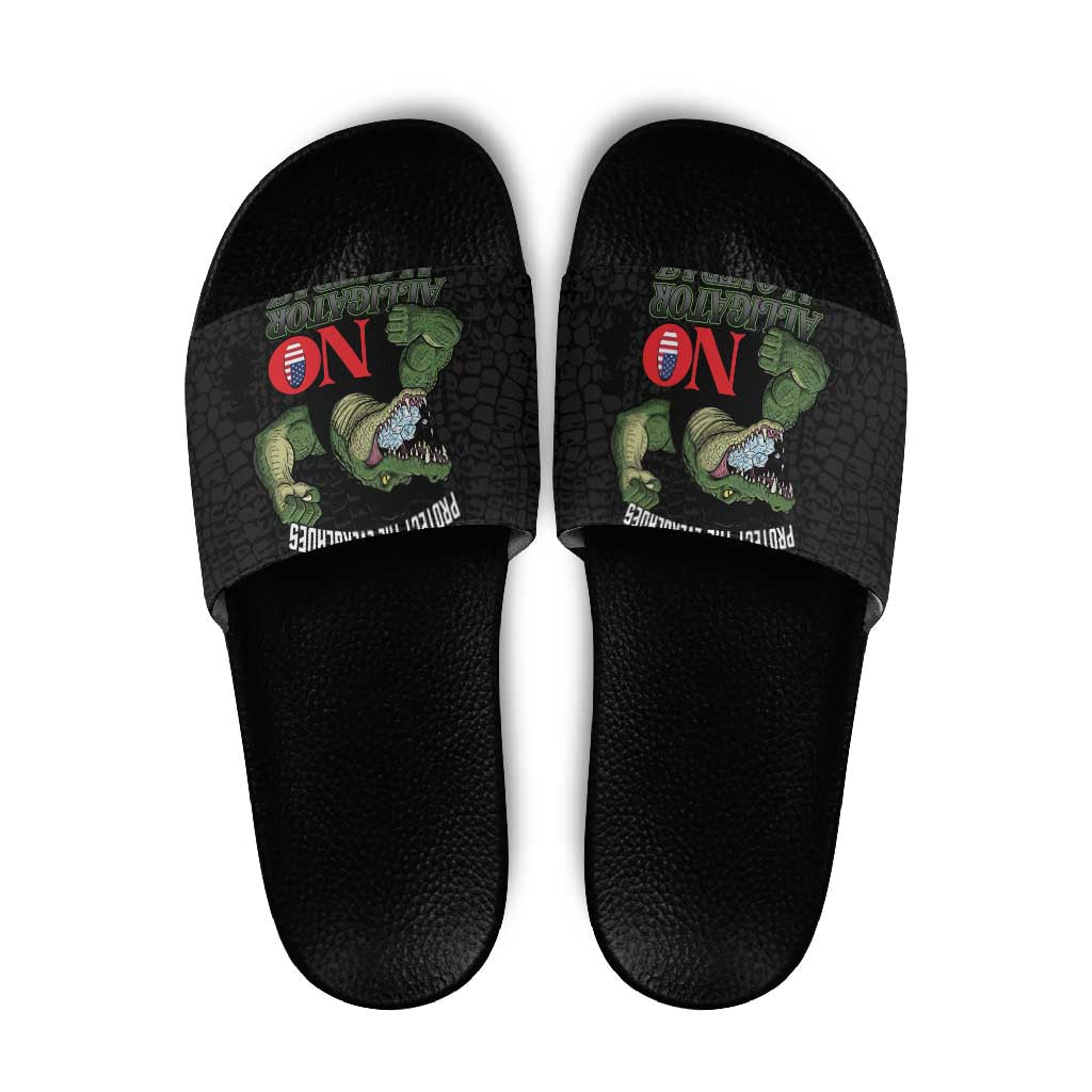 Protect The Everglades Slide Sandals Gator No Alligator Alcatraz LT14