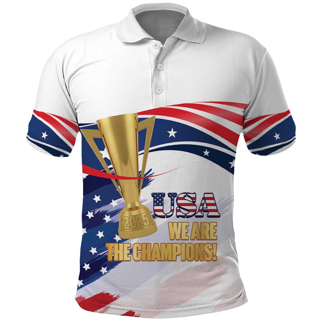 Personalized United States Soccer Polo Shirt 2025 USA Champions LT14
