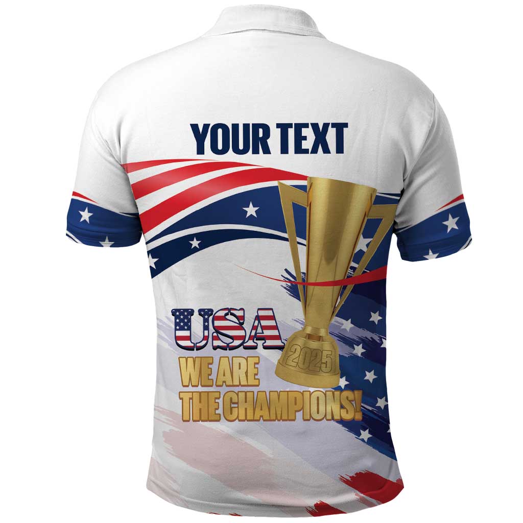 Personalized United States Soccer Polo Shirt 2025 USA Champions LT14