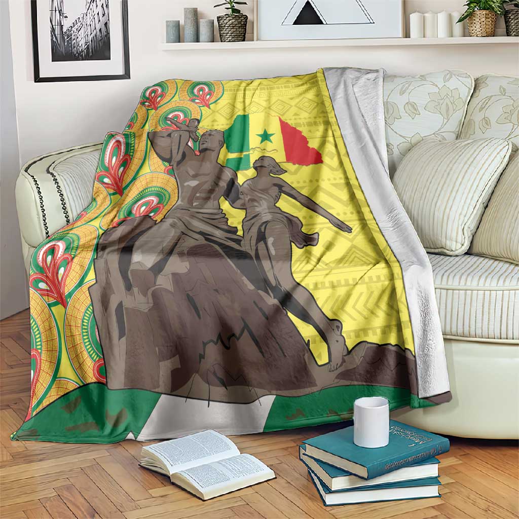 Senegal Monument de la Renaissance Blanket Africaine Ankara Pattern LT14