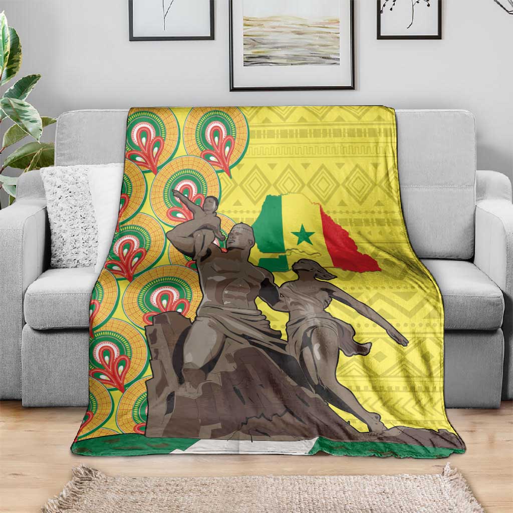 Senegal Monument de la Renaissance Blanket Africaine Ankara Pattern LT14