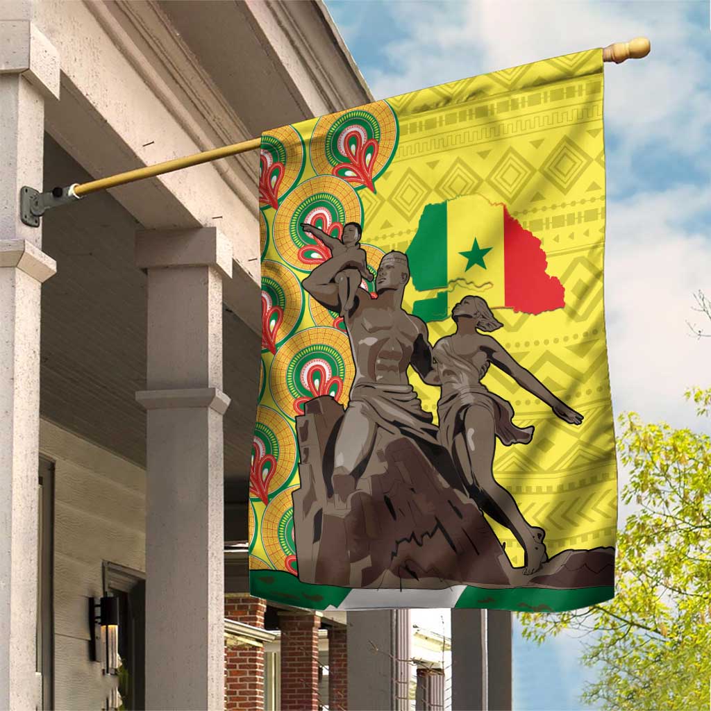 Senegal Monument de la Renaissance Garden Flag Africaine Ankara Pattern LT14