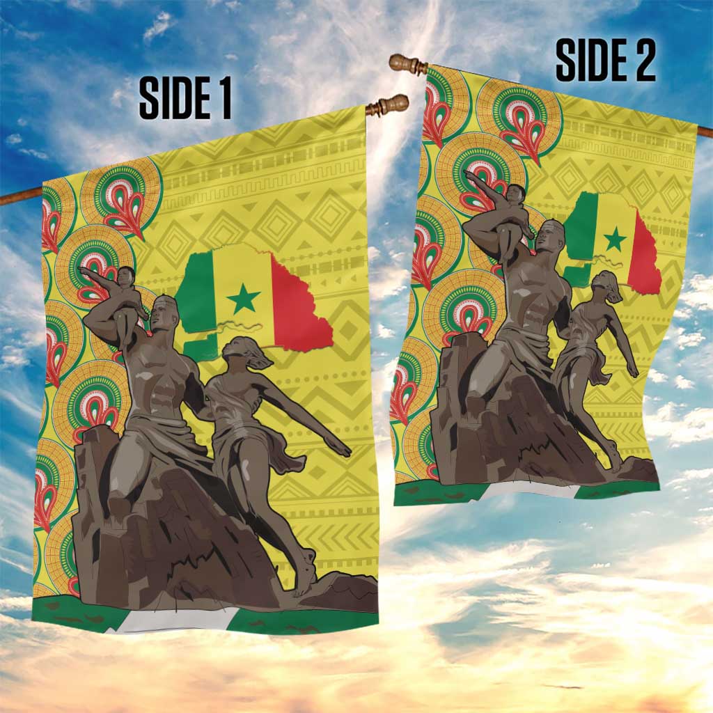 Senegal Monument de la Renaissance Garden Flag Africaine Ankara Pattern LT14