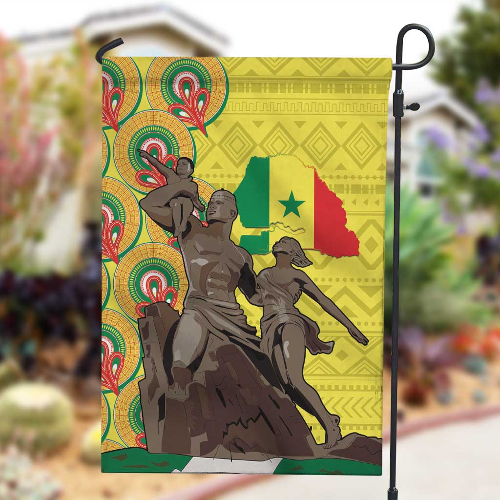 Senegal Monument de la Renaissance Garden Flag Africaine Ankara Pattern LT14