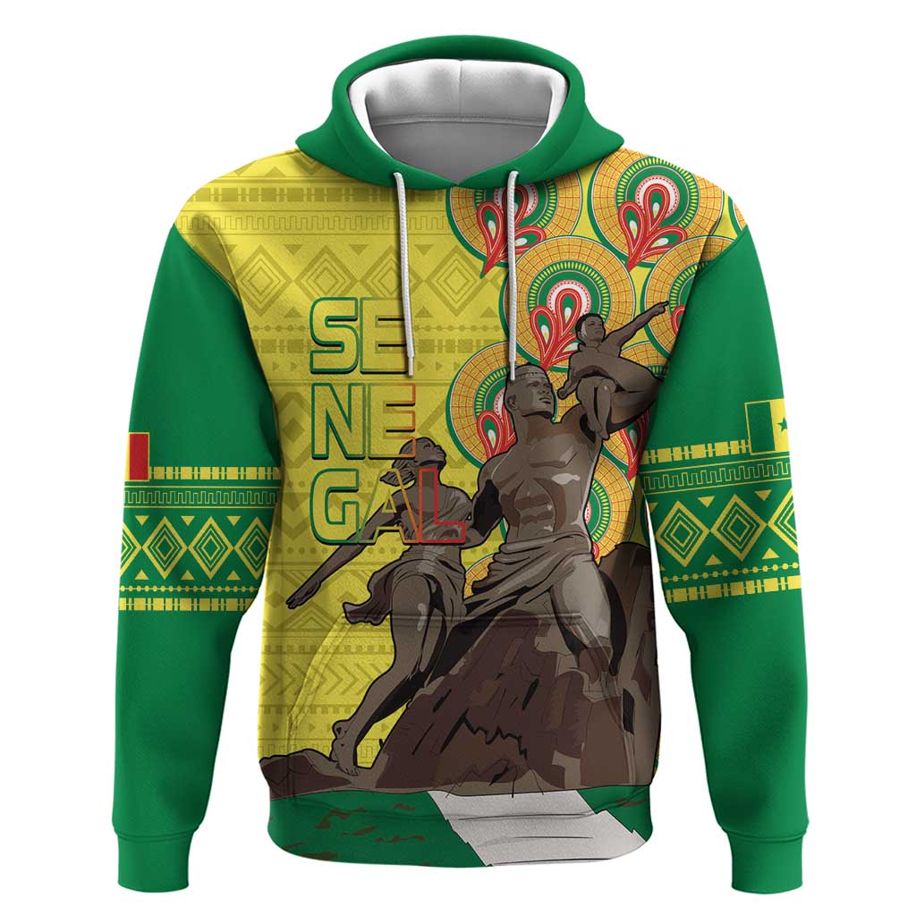 Senegal African Renaissance Monument Hoodie Ankara Pattern LT14