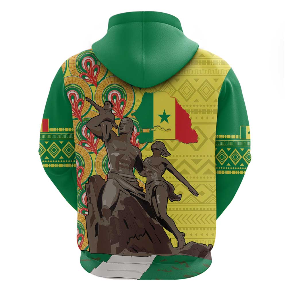 Senegal African Renaissance Monument Hoodie Ankara Pattern LT14