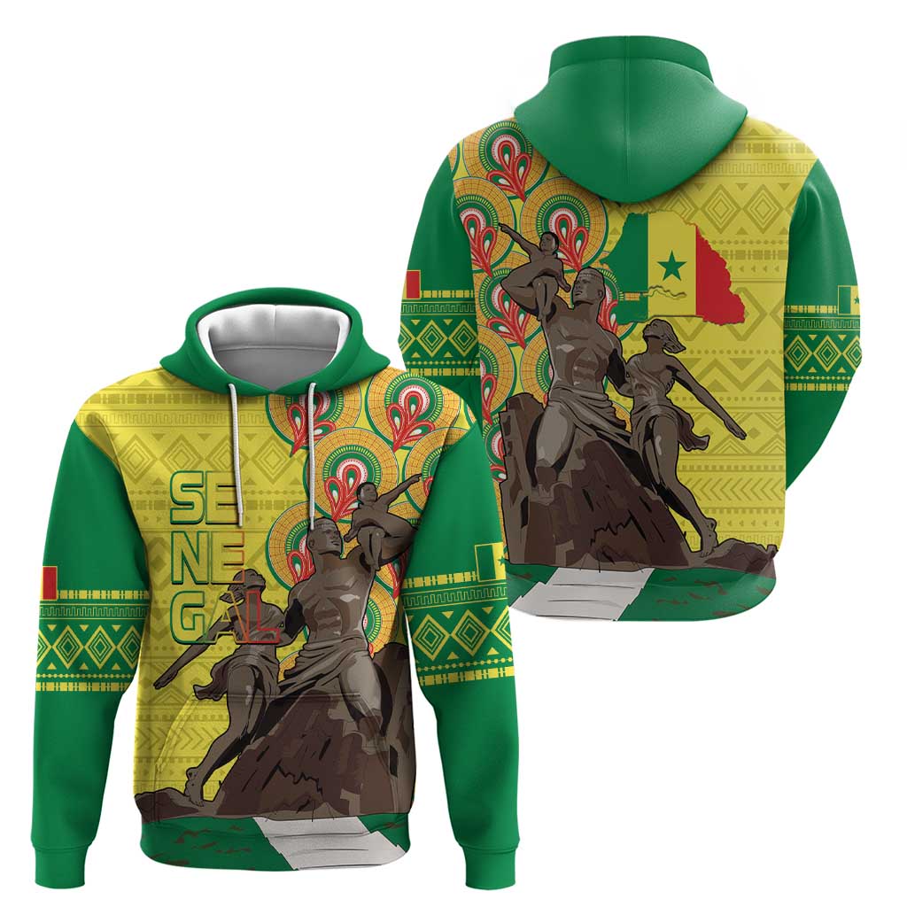 Senegal African Renaissance Monument Hoodie Ankara Pattern LT14
