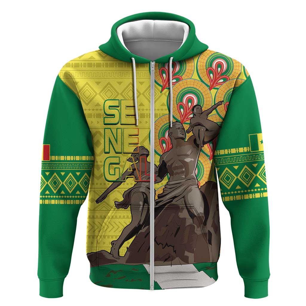 Senegal African Renaissance Monument Hoodie Ankara Pattern LT14