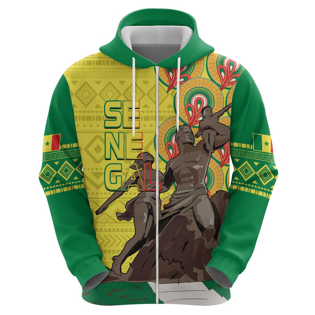 Senegal African Renaissance Monument Hoodie Ankara Pattern LT14