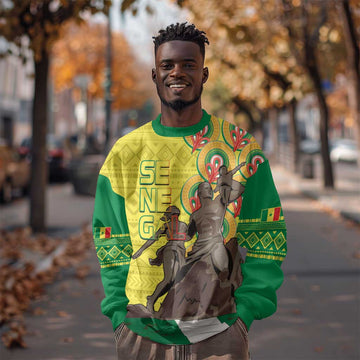 Senegal Monument de la Renaissance Sweatshirt Africaine Ankara Pattern LT14
