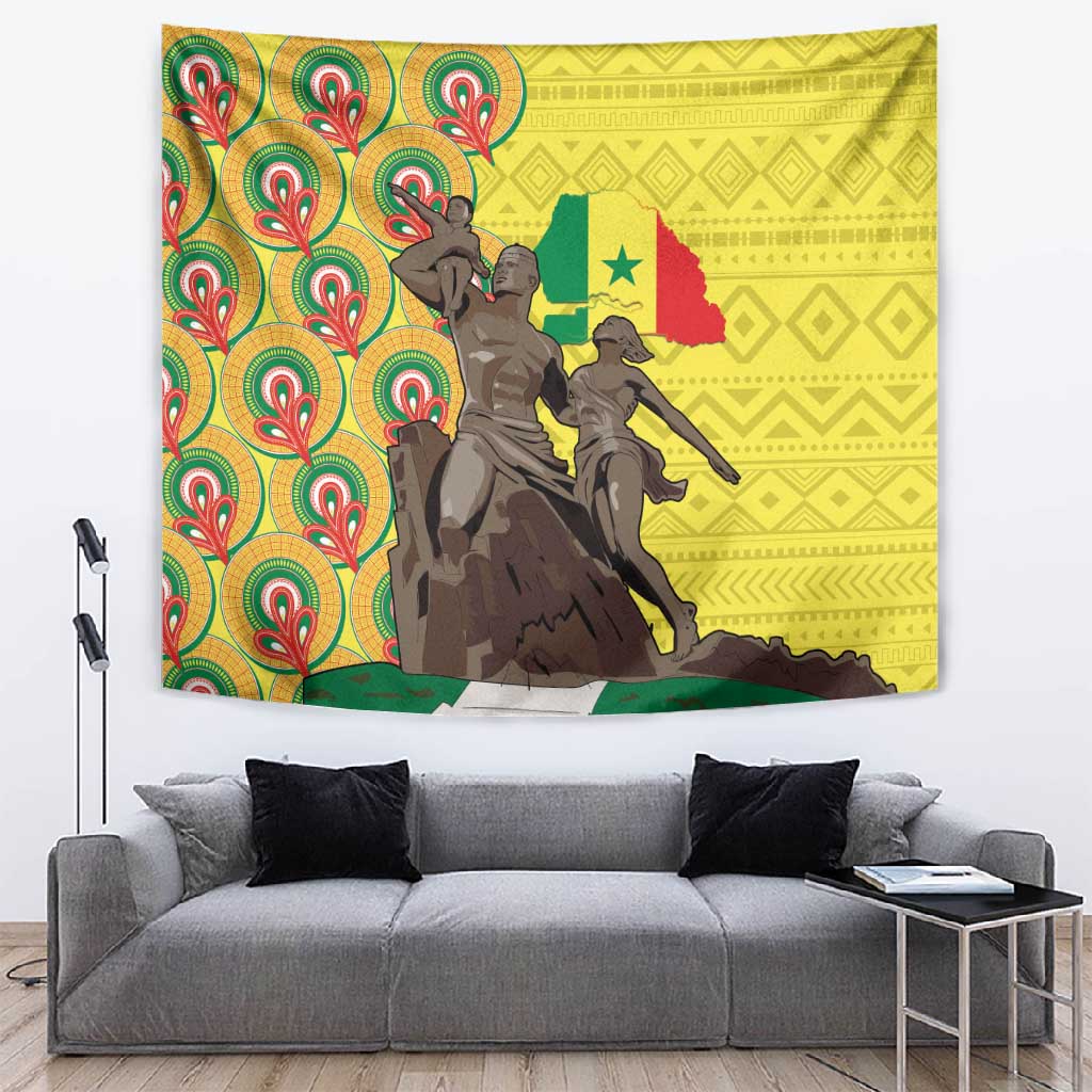 Senegal Monument de la Renaissance Tapestry Africaine Ankara Pattern LT14