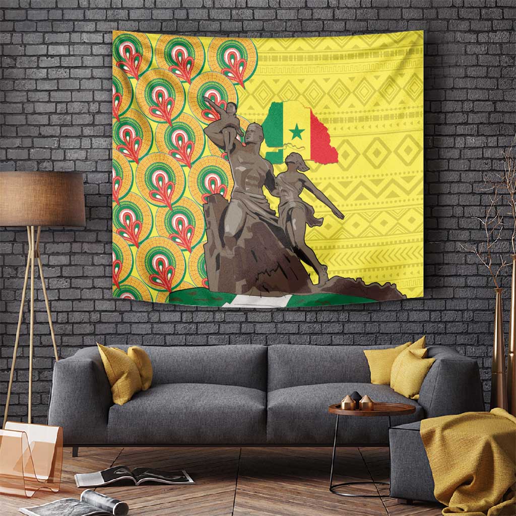 Senegal Monument de la Renaissance Tapestry Africaine Ankara Pattern LT14