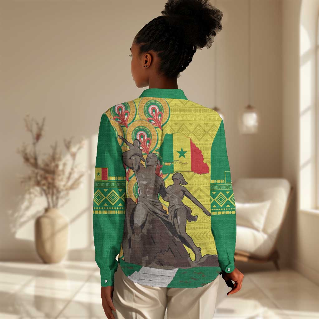 Senegal Monument de la Renaissance Women Casual Shirt Africaine Ankara Pattern LT14