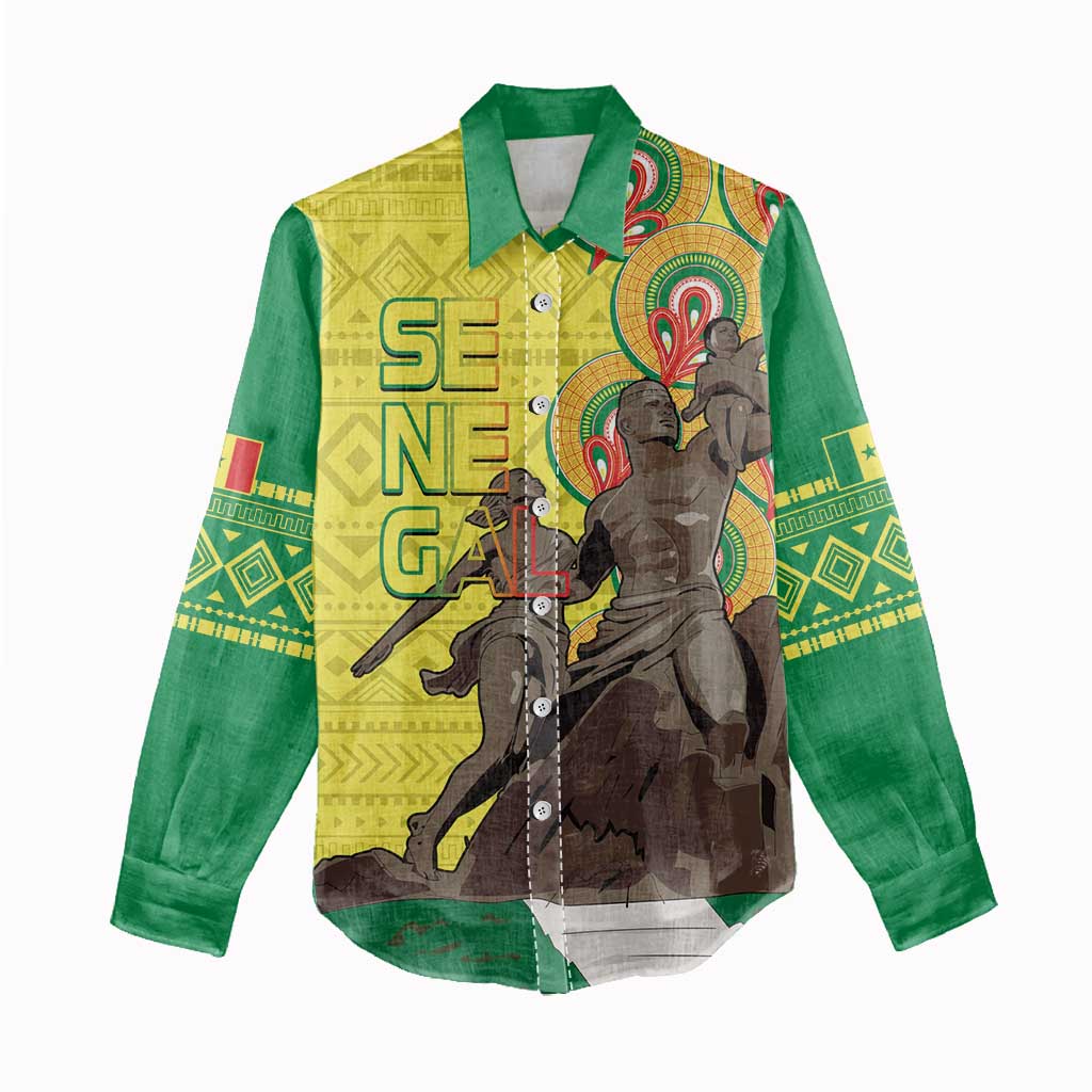 Senegal Monument de la Renaissance Women Casual Shirt Africaine Ankara Pattern LT14