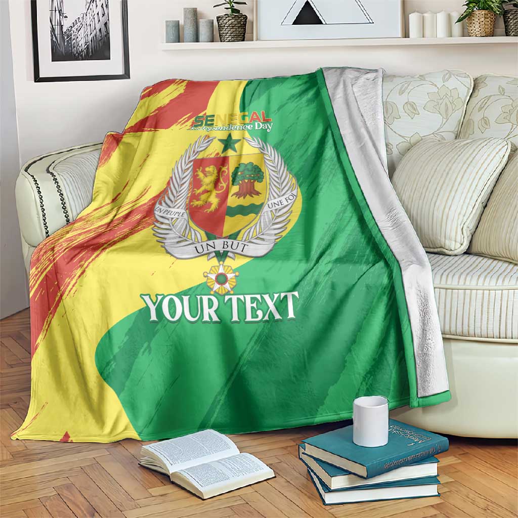 Afro Senegal Independence Day Blanket Coat Of Arms Grunge Style LT14