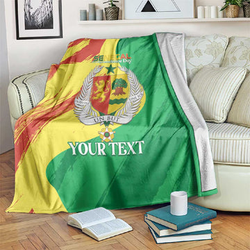 Afro Senegal Independence Day Blanket Coat Of Arms Grunge Style LT14