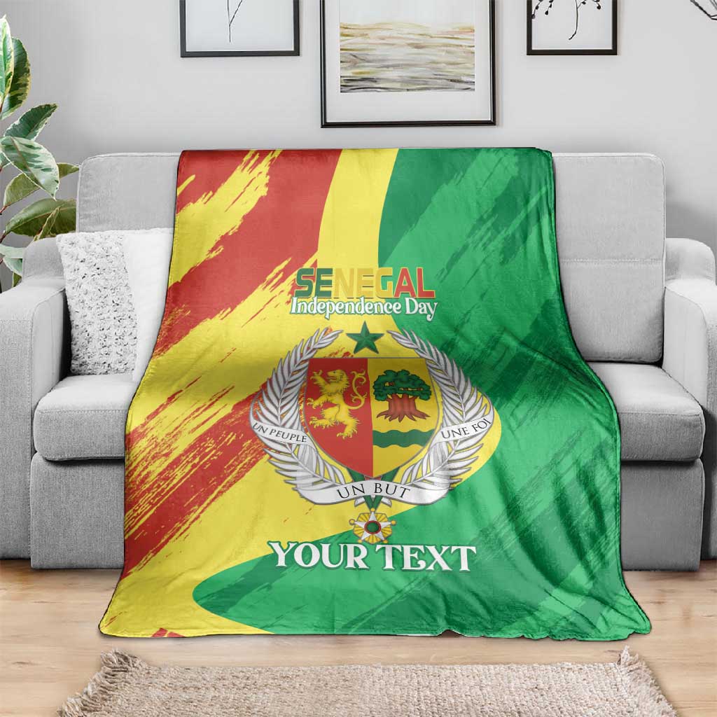 Afro Senegal Independence Day Blanket Coat Of Arms Grunge Style LT14