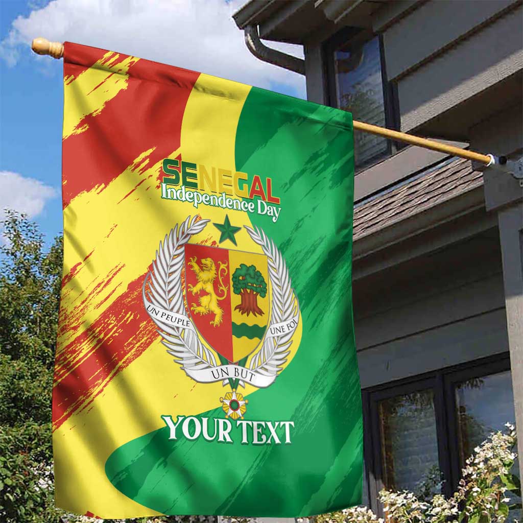 Afro Senegal Independence Day Garden Flag Coat Of Arms Grunge Style LT14
