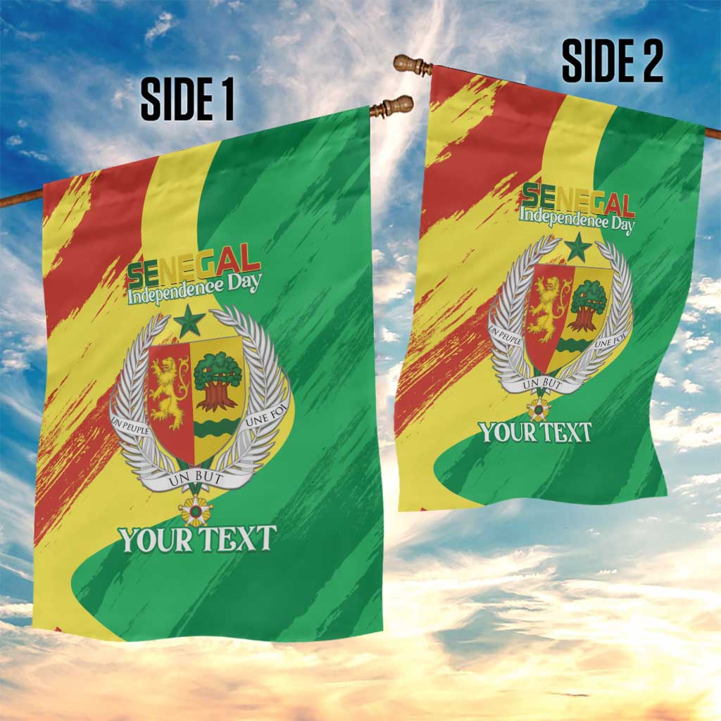 Afro Senegal Independence Day Garden Flag Coat Of Arms Grunge Style LT14