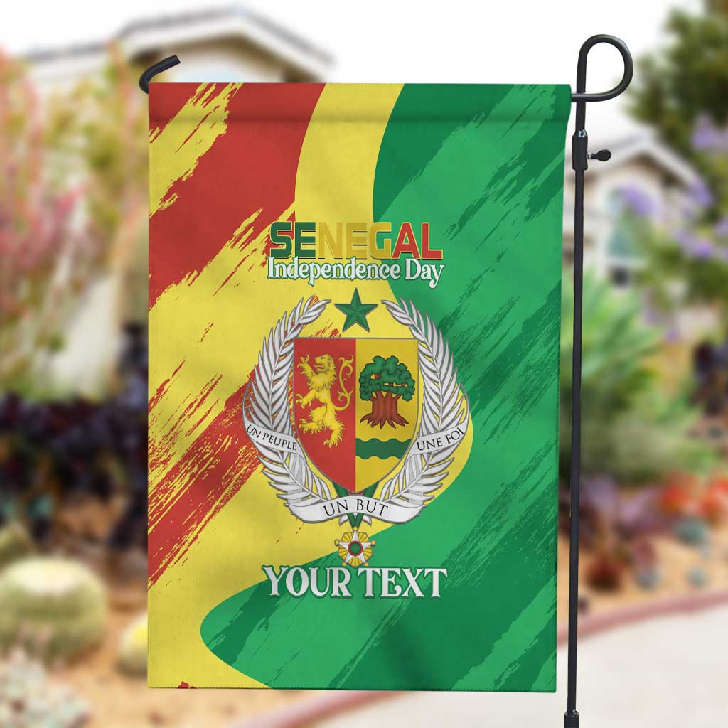 Afro Senegal Independence Day Garden Flag Coat Of Arms Grunge Style LT14