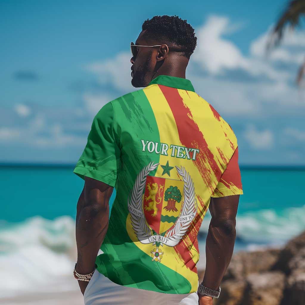 Afro Senegal Independence Day Hawaiian Shirt Coat Of Arms Grunge Style LT14